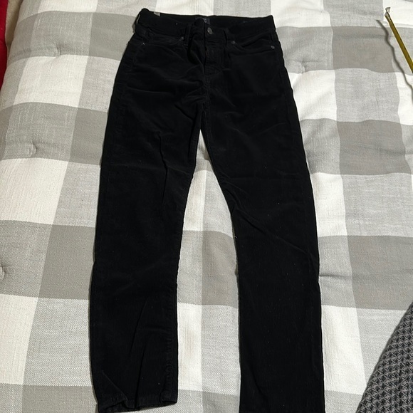 Citizens Of Humanity Pants - Citizens of humanity Harlow Black ankle corduroy mid rise slim